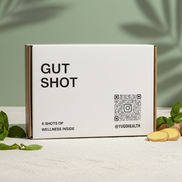 Yugo Gut Shot Ayurveda’s Daily Gut Reset & Healing Drink (60ml × 6 Bottles)